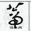 蒂草书硬笔书法字典