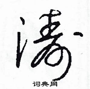 司惠国写的硬笔草书涛