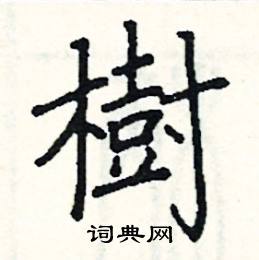 树楷书硬笔书法字典