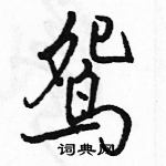 鸳怎么写好看,鸳硬笔书法图片
