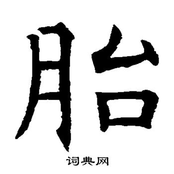 胎楷书书法字典