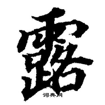 露楷书书法字典