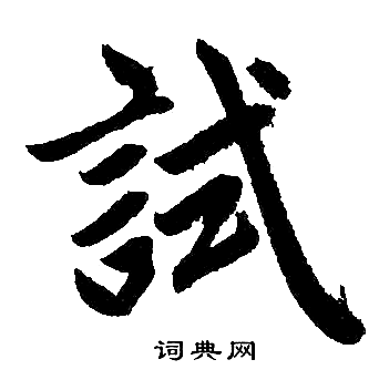 试楷书书法字典