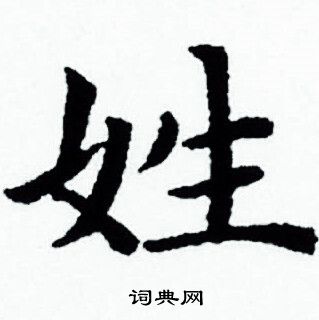 姓小楷书法字典