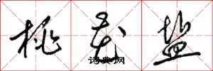 梁锦英桃花盐草书怎么写