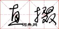 王冬龄直掇草书怎么写