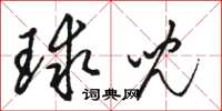 骆恒光球儿草书怎么写