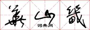 王冬龄华山畿草书怎么写