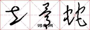 刘少英土骨蛇草书怎么写