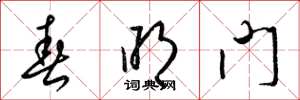 梁锦英春明门草书怎么写