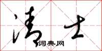 梁锦英清士草书怎么写