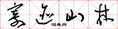 刘少英寄迹山林草书怎么写