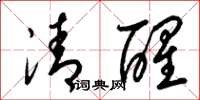 梁锦英清醒草书怎么写