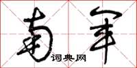 曾庆福南军草书怎么写