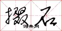 王冬龄掇石草书怎么写