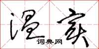 王冬龄温实草书怎么写