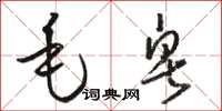 骆恒光毛皂草书怎么写