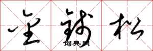 梁锦英金钱松草书怎么写