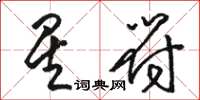 骆恒光星符草书怎么写