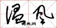 刘少英温风草书怎么写