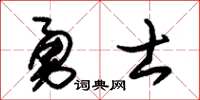 朱锡荣勇士草书怎么写