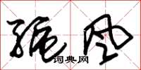 朱锡荣驱风草书怎么写