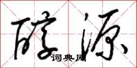 梁锦英醇源草书怎么写