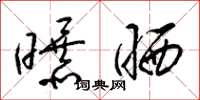 梁锦英曝晒草书怎么写