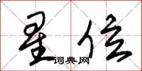 朱锡荣星位草书怎么写