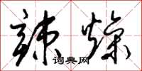 梁锦英辣燥草书怎么写