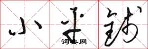 骆恒光小平钱草书怎么写
