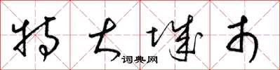 梁锦英特大城市草书怎么写