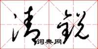梁锦英清锐草书怎么写