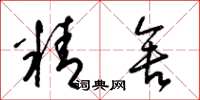 梁锦英精舍草书怎么写
