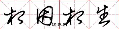 朱锡荣相因相生草书怎么写