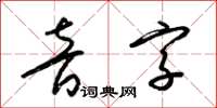 梁锦英音字草书怎么写
