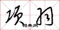 梁锦英项羽草书怎么写