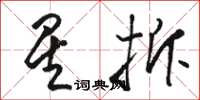 骆恒光星拆草书怎么写