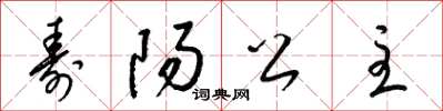 梁锦英寿阳公主草书怎么写
