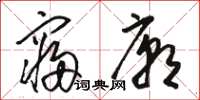 骆恒光寝庙草书怎么写