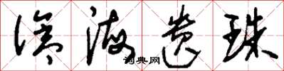 刘少英沧海遗珠草书怎么写