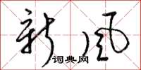 梁锦英新风草书怎么写