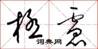 梁锦英极虑草书怎么写