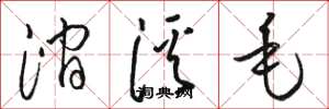 骆恒光涧溪毛草书怎么写
