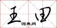 梁锦英王田草书怎么写