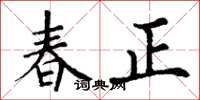丁谦春正楷书怎么写