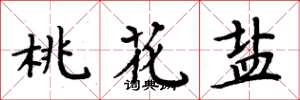周炳元桃花盐楷书怎么写