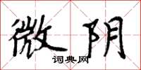 周炳元微阴楷书怎么写