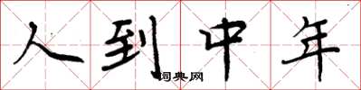 周炳元人到中年楷书怎么写