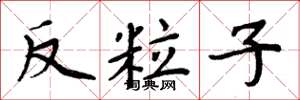 周炳元反粒子楷书怎么写